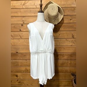 Winston White Satin Romper – Size 2 – Lingerie Bridal Wear Sleepwear